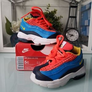 Nike AIR MAX 95 (TD) Crimson Red, Blue, Yel